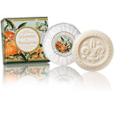 Amalfi - Display mit 12x100g Seifen - Jasmin/Mandarine - rund & plissiert