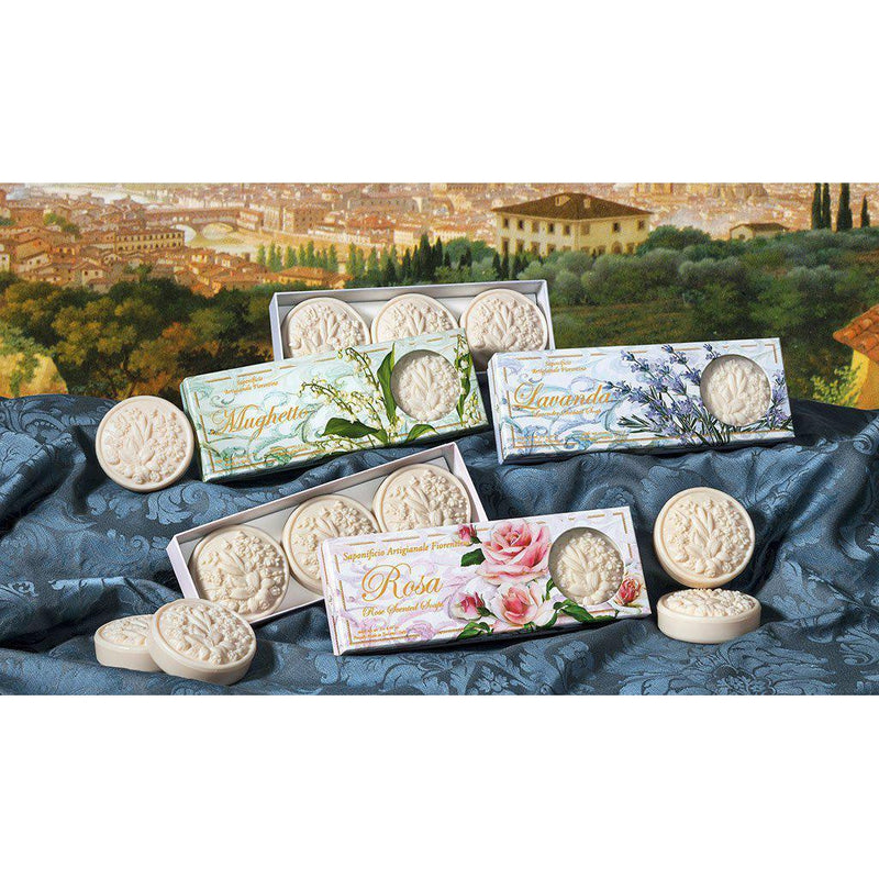 Ischia - Geschenkbox Lavendel - 3x125g - rund