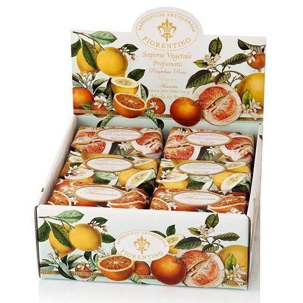 Sinfonia di Agrumi - Display mit 12x200g Seifen - Grapefruit/Orange/Zitrone - oval